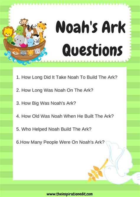 Noah Ark Printable Quiz